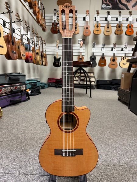 Lanikai FM-5CET Flamed Maple 5 String Tenor Ukulele w/Case - Cutaway/Fishman Pickup