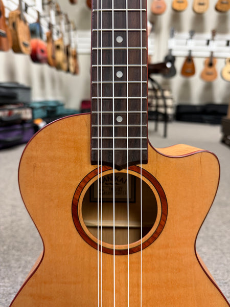 Lanikai FM-5CET Flamed Maple 5 String Tenor Ukulele w/Case - Cutaway/Fishman Pickup
