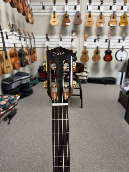 Pono BN4-1 Solid Cedar/Acacia Large Body Baritone Nui Ukulele w/Case