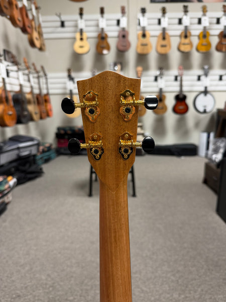Pono BE-MBD Mango Deluxe Blue Baritone Electric Solid Body Ukulele w/Case