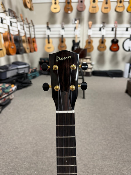 Pono TE-MDB Mango Deluxe Blue Tenor Electric Solid Body Ukulele w/Case