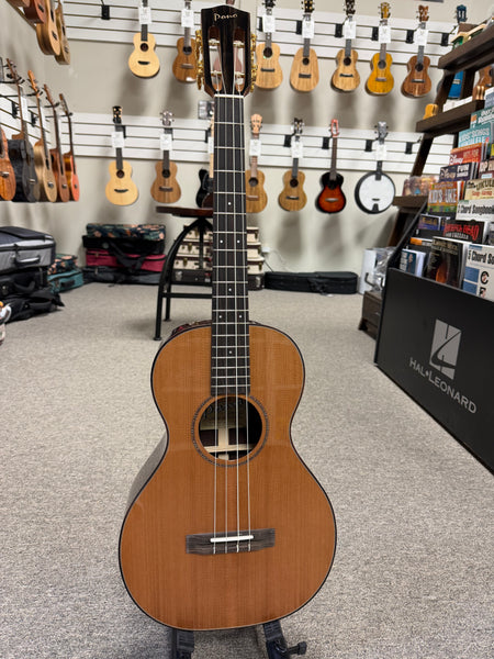 PONO ULN4-4 Nylon String Solid Cedar/Rosewood Large Body Baritone Ukulele w/Case