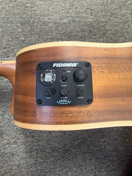 Lanikai ACST-CEG Acacia 6 String Electric Guitalele Ukulele w/Case - Guitarlele