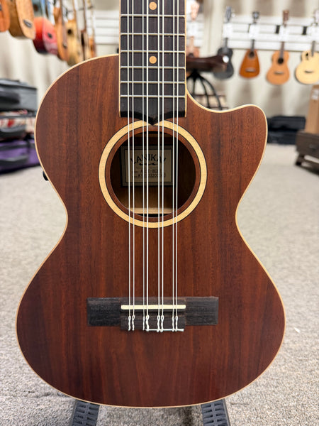 Lanikai ACST-8CET Acacia 8 String Tenor Ukulele w/Case - Solid Top - Cutaway/Fishman Pickup