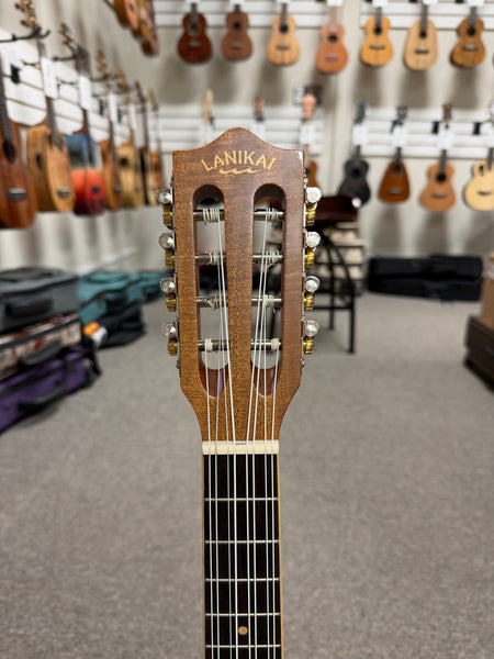 Lanikai ACST-8CET Acacia 8 String Tenor Ukulele w/Case - Solid Top - Cutaway/Fishman Pickup
