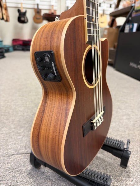 Lanikai ACST-8CET Acacia 8 String Tenor Ukulele w/Case - Solid Top - Cutaway/Fishman Pickup