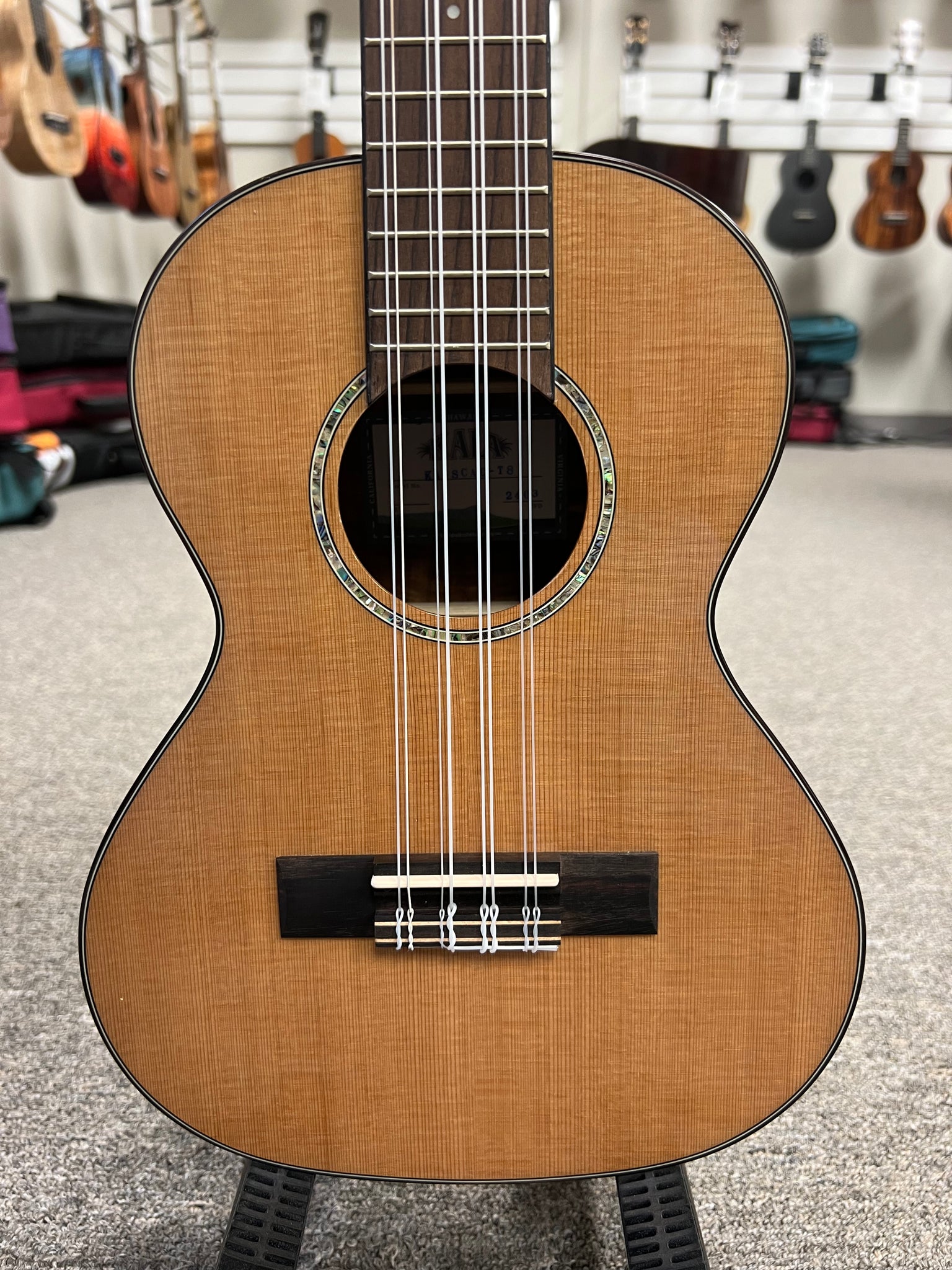 KALA KA-SCAC-T8 Solid Cedar Top Acacia 8 String Tenor Ukulele