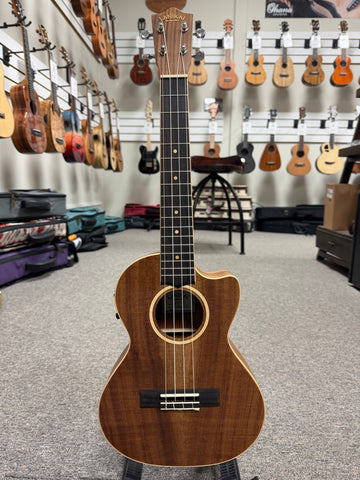 LANIKAI ACST-CET Acacia Electric Tenor Ukulele w/Case - Solid Top