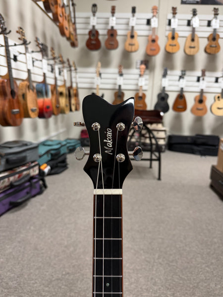 Makaio MSMB-20E Solid Spalted Mango Electric Baritone Ukulele w/Case #1 - Rosewood Comfort Armrest