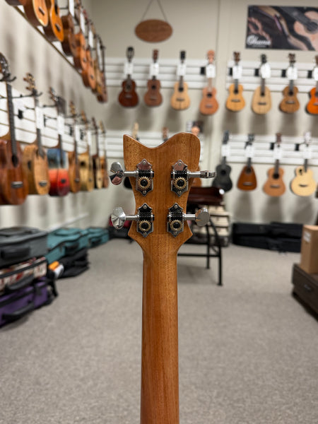 Makaio MSMB-20E Solid Spalted Mango Electric Baritone Ukulele w/Case #1 - Rosewood Comfort Armrest