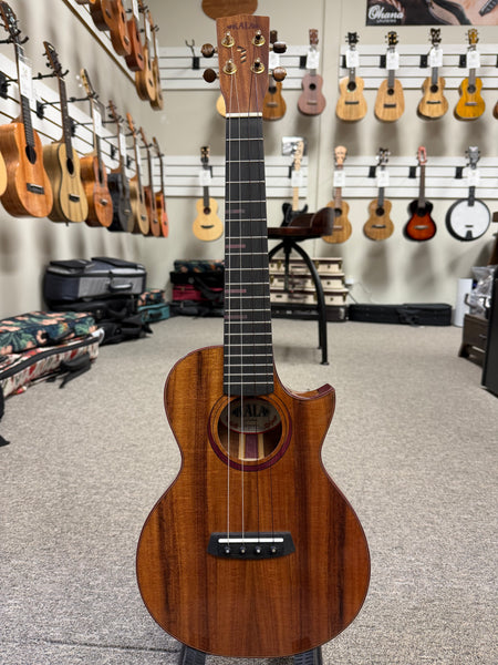 KALA KA-3CD-ACA-T Solid Acacia Three Cord Tenor Ukulele w/Case