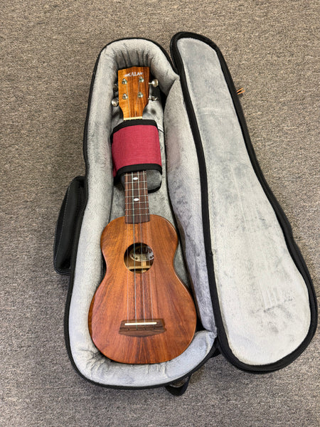 KALA USA Elite Solid Koa Soprano Ukulele w/Case - Pre Loved