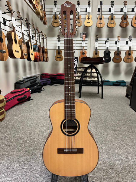 OHANA BK-70-8 Eight String Baritone Ukulele - Solid Spruce/Solid Mahogany - 8 String Baritone