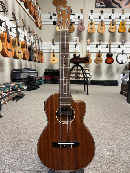 Ohana TK-35CE Solid Mahogany Electric Tenor Ukulele