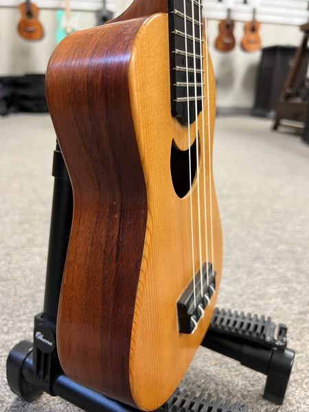 Folkcraft Druid Moon Solid Butternut/Black Walnut Concert Ukulele - Pre Loved