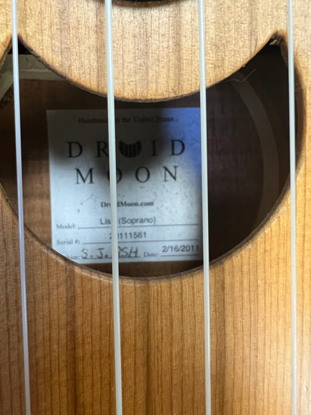 Folkcraft Druid Moon Solid Butternut/Black Walnut Concert Ukulele - Pre Loved