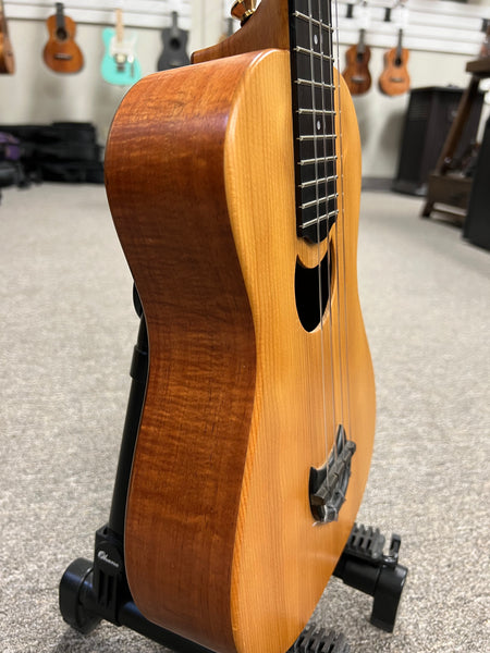 Folkcraft Druid Moon Solid Spruce/Koa Tenor Ukulele w/Case - Pre Loved