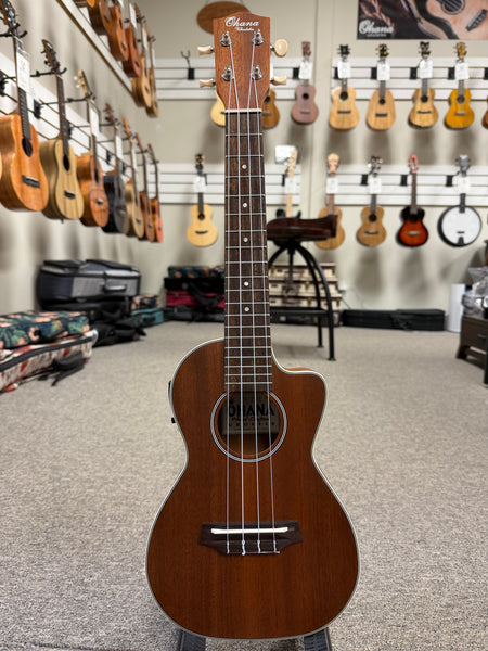 Ohana CK-20CE Solid Mahogany Top Electric Concert Ukulele