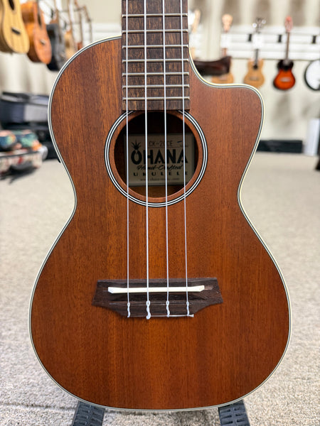 Ohana CK-20CE Solid Mahogany Top Electric Concert Ukulele