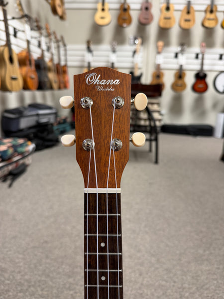 Ohana CK-20CE Solid Mahogany Top Electric Concert Ukulele