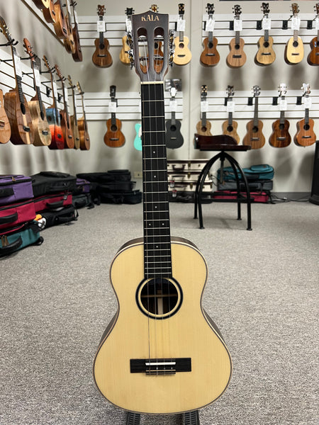 KALA KA-ASZCT-ST Solid Spruce/Ziricote Tenor XL Ukulele - Super Tenor