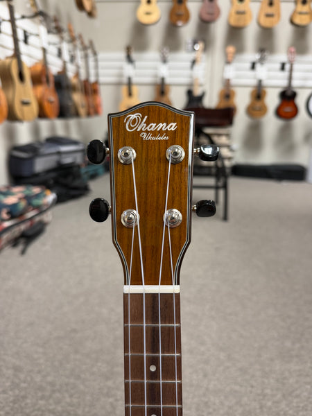Ohana CK-35GCE Solid Mahogany Concert Electric Ukulele w/Cutaway
