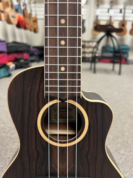 Lanikai ZR-CEC Ziricote Electric Concert Ukulele w/Case