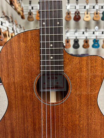 KALA KA GTR MTN E Solid Mahogany Thinline Nylon Guitar w Case