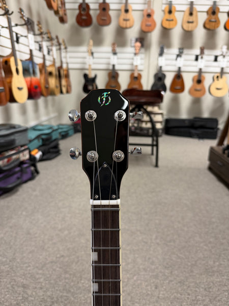 Flight Vanguard Solid Body Electric Ukulele w/Case - Transparent Purple TPP