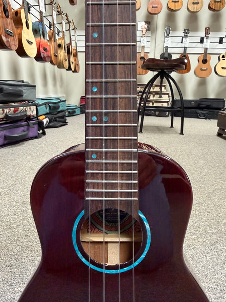 Flight TPP Solid Mahogany Iris Tinta Concert Ukulele w/Case - Transparent Purple
