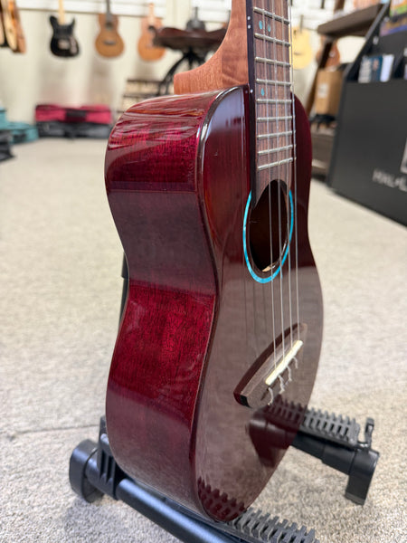 Flight TPP Solid Mahogany Iris Tinta Concert Ukulele w/Case - Transparent Purple