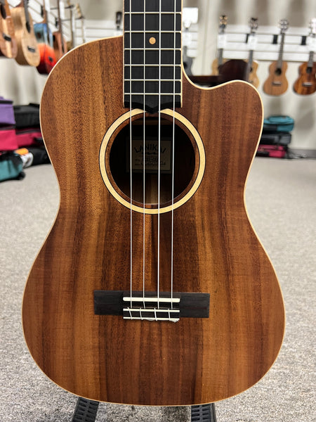 Lanikai ACST-CEB Acacia Electric Baritone Ukulele w/Case - Solid Top - Cutaway/Fishman Pickup