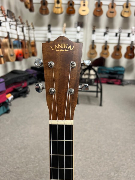 Lanikai ACST-CEB Acacia Electric Baritone Ukulele w/Case - Solid Top - Cutaway/Fishman Pickup