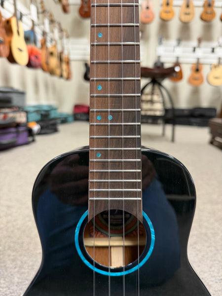 Flight TDB Solid Mahogany Iris Tinta Concert Ukulele w/Case - Transparent Blue