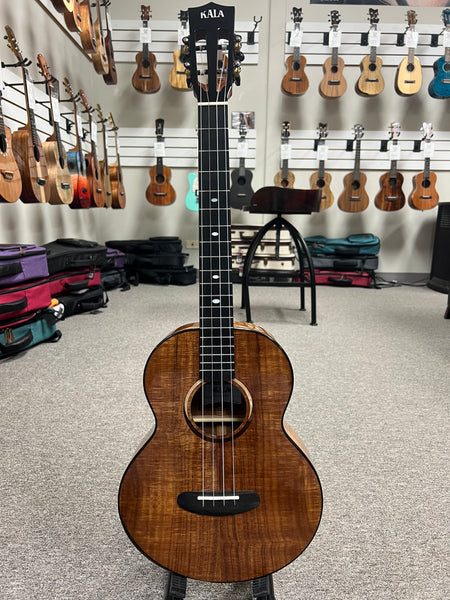 KALA KA-CT-SA-BG Solid Acacia Baritone Ukulele w/Case - Contour Series