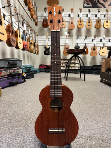 Kamaka HF-1L Solid Koa Soprano Long Neck Ukulele w/Case - Made in Hawaii