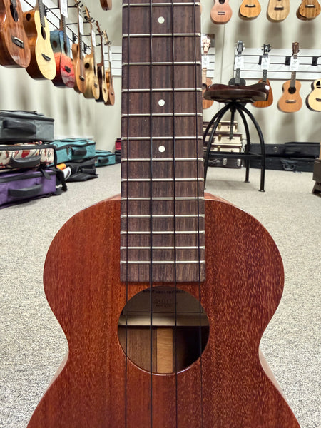 Kamaka HF-1L Solid Koa Soprano Long Neck Ukulele w/Case - Made in Hawaii