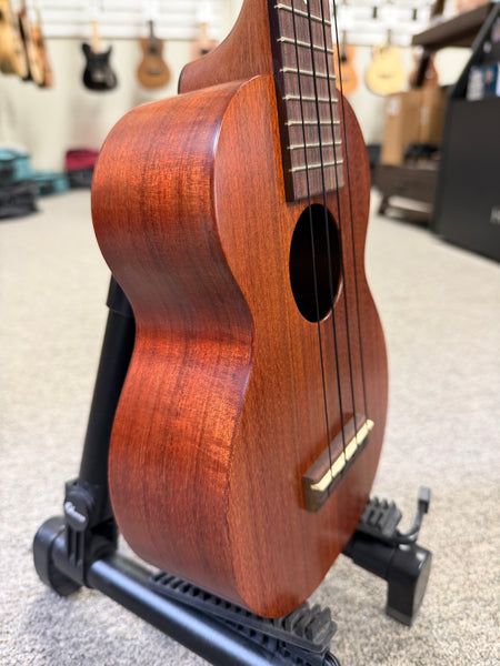Kamaka HF-1L Solid Koa Soprano Long Neck Ukulele w/Case - Made in Hawaii