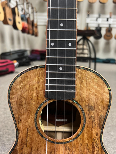Makaio MSMT-20E Solid Spalted Mango Tenor Ukulele w/Case #1 - Rosewood Comfort Armrest