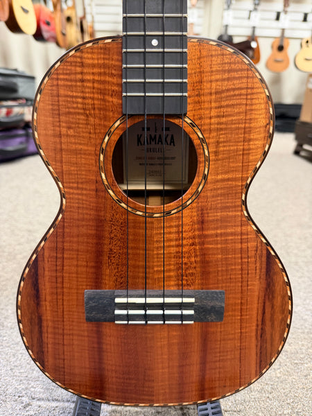 Kamaka HF-3D Solid Koa Deluxe Tenor Ukulele w/Case - Made in Hawaii !!