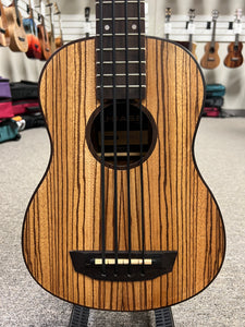 KALA Zebrawood U-Bass -  Kala Ubass Zebrawood Acoustic/Electric w/Case