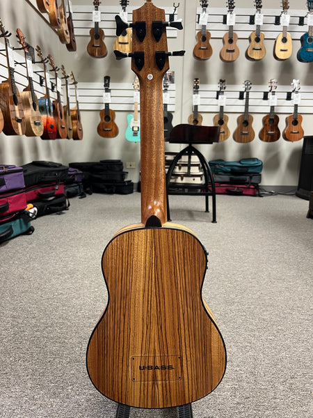 KALA Zebrawood U-Bass -  Kala Ubass Zebrawood Acoustic/Electric w/Case