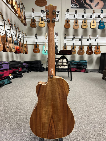 Lanikai ACST-CEB Acacia Electric Baritone Ukulele w/Case - Solid Top - Cutaway/Fishman Pickup