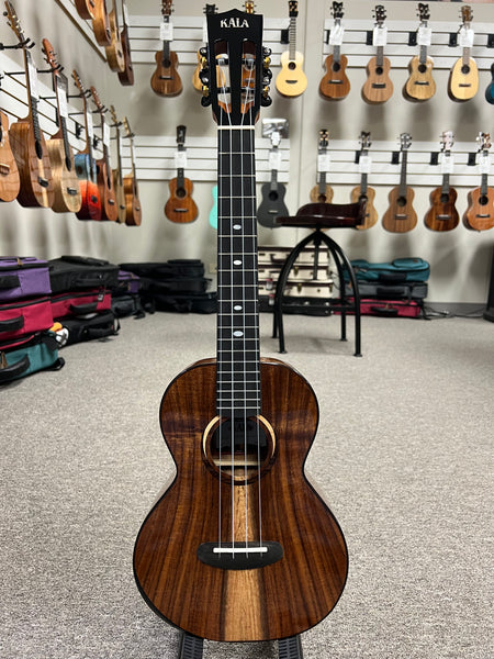 KALA KA-CT-SA-TG Solid Acacia Tenor Ukulele W/Case - Contour Series