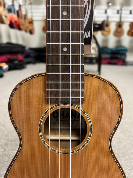 OHANA SK-50WG Soprano Ukulele - Solid Cedar/Willow Wood