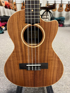 Lanikai ACST-5CET Acacia 5 String Tenor Ukulele w/Case - Solid Acacia Top - Cutaway/Fishman Pickup