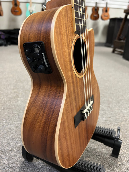 Lanikai ACST-5CET Acacia 5 String Tenor Ukulele w/Case - Solid Acacia Top - Cutaway/Fishman Pickup