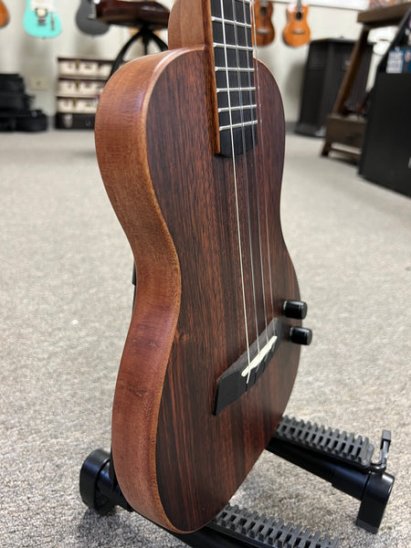 KALA KA-SB-EBY-T Solid Body Striped Ebony Tenor Ukulele w/Case