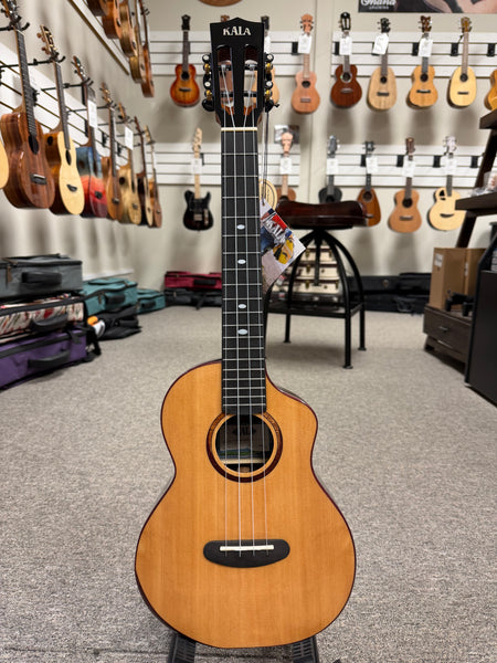 KALA KA-CT-SSRW-TG Solid Spruce/Rosewood Tenor Ukulele w/Case - Contour Series