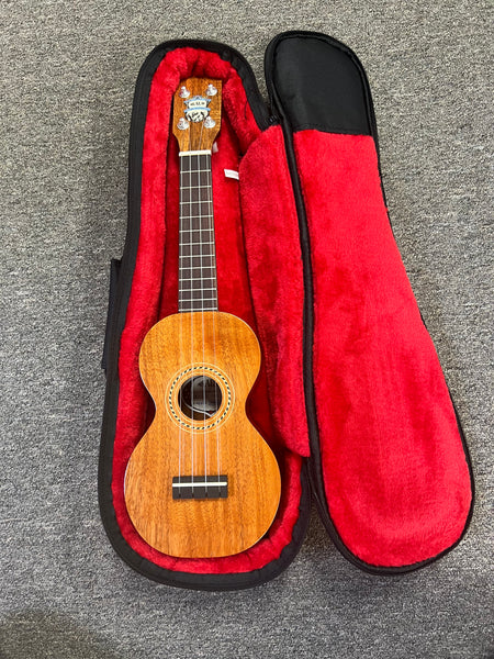 KALA KA-F8 Pan Pacific Solid Koa Figure 8 Soprano Ukulele w/Case